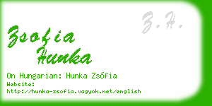 zsofia hunka business card